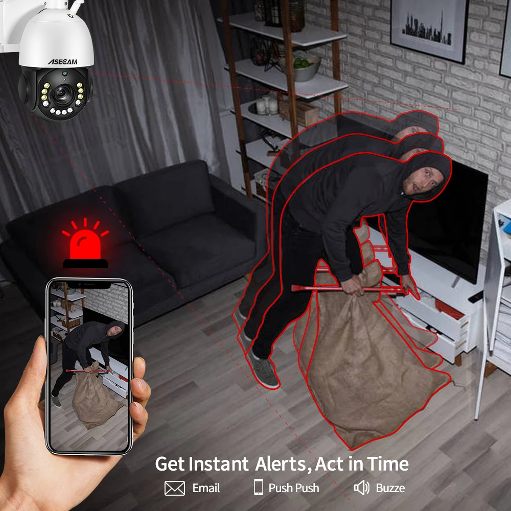 New 8MP 4K PTZ IP Camera Wifi Audio Outdoor AI Human Tracking 30x Zoom POE Onvif CCTV Color Night Vision Security Camera