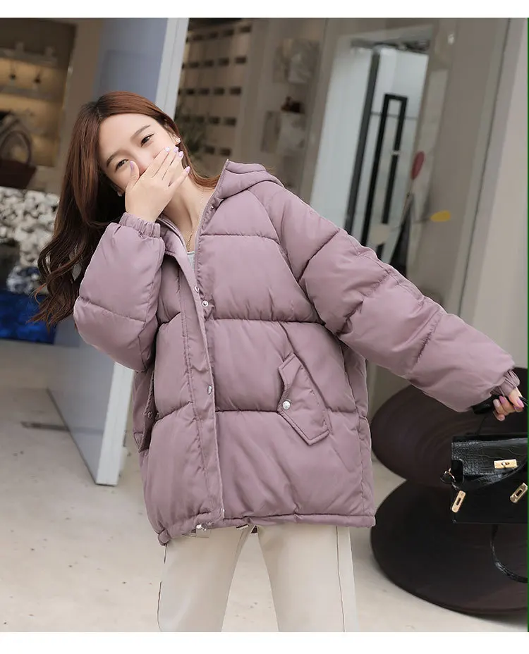 Winter women Parkas coat 2020 casual thicken warm hooded padded jackets Female solid colorful styled outwear snow jacket