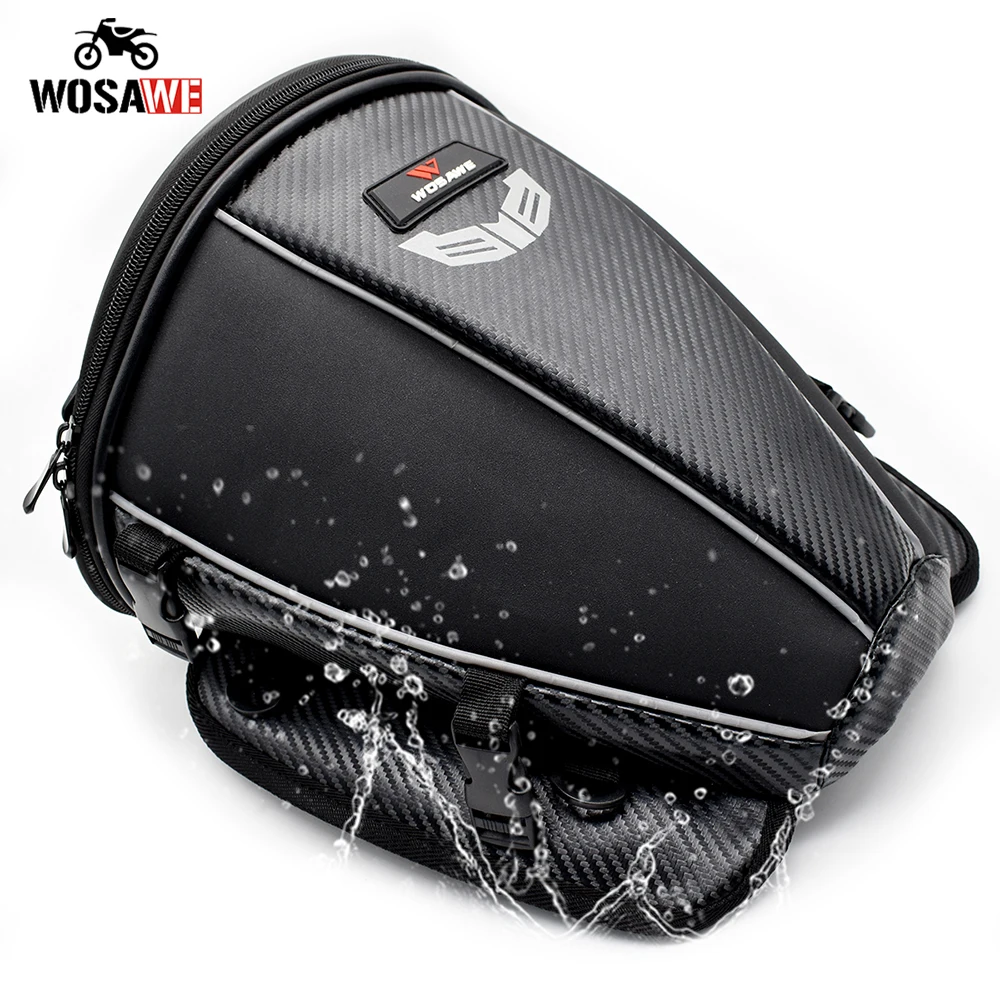 

WOSAWE Waterproof Motorcycle Back Seat Tail Bag saddle bag Top Case backpack motorcycle wardrobe trunks motorcycle saddlebags