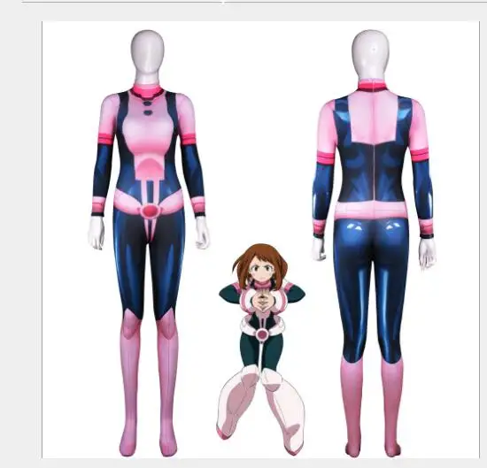 Аниме Boku no Hero Academy 3D принт Uraraka Ochako костюм для косплея мой герой AsuiTsuyu yaojorozu Momo Zentai