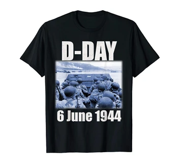 

Nice Design Normandy Landings Invasion D-Day T-shirt-Men's T-Shirt-Black