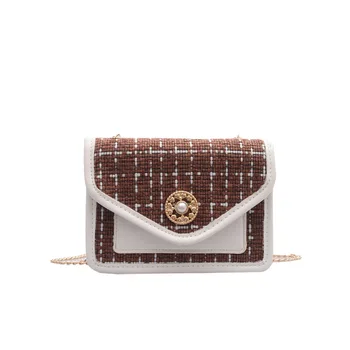 

Chain Small Shoulder Bag Women's 2020 WOMEN'S Bag Woolen Cloth Square Bag Messenger Crossbody Bag