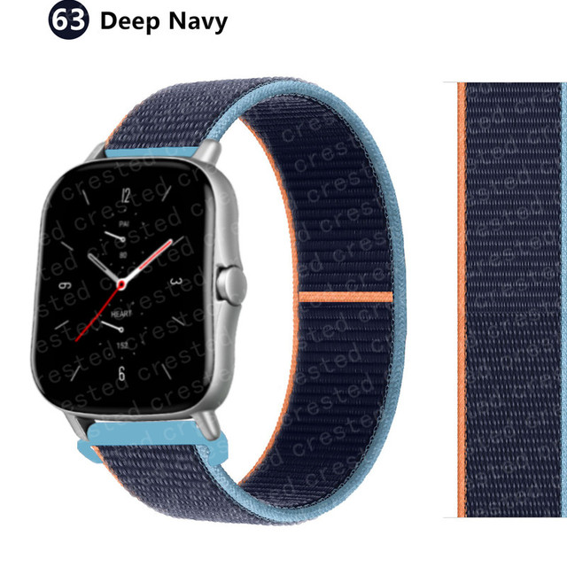 Nylon band For Amazfit GTS/2/2e/GTS2 Mini/GTR 3 Pro 42mm/47mm/GTR2/2e/stratos 2/3 Sport Loop Bracelet Amazfit bip strap