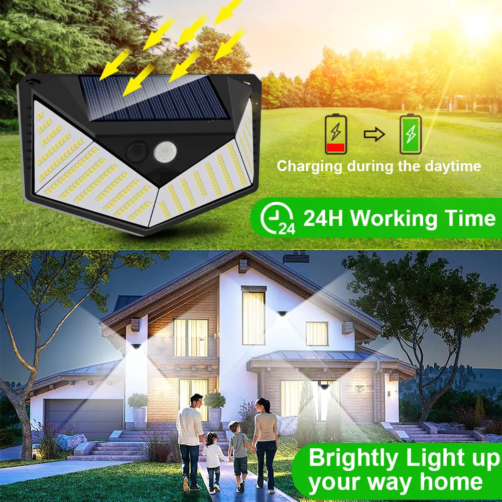 220 Solar LED Light Outdoor Solar Lamp With Motion Sensor Light Waterproof Sunlight Powered Street Lamp for Garden Path Decor solar wall lights outdoor