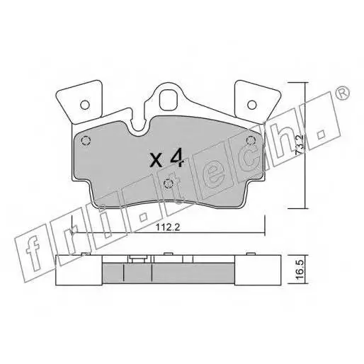 Колодки тормозные дисковые Audi Q7 06-/Porsche Cayenne 04- fri.t