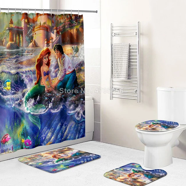 Colorful Gamepad Shower Curtain Set with Non-Slip Rug Toilet Lid Cover Bath  Mat Video Games Controller Waterproof Bath Curtains _ - AliExpress Mobile