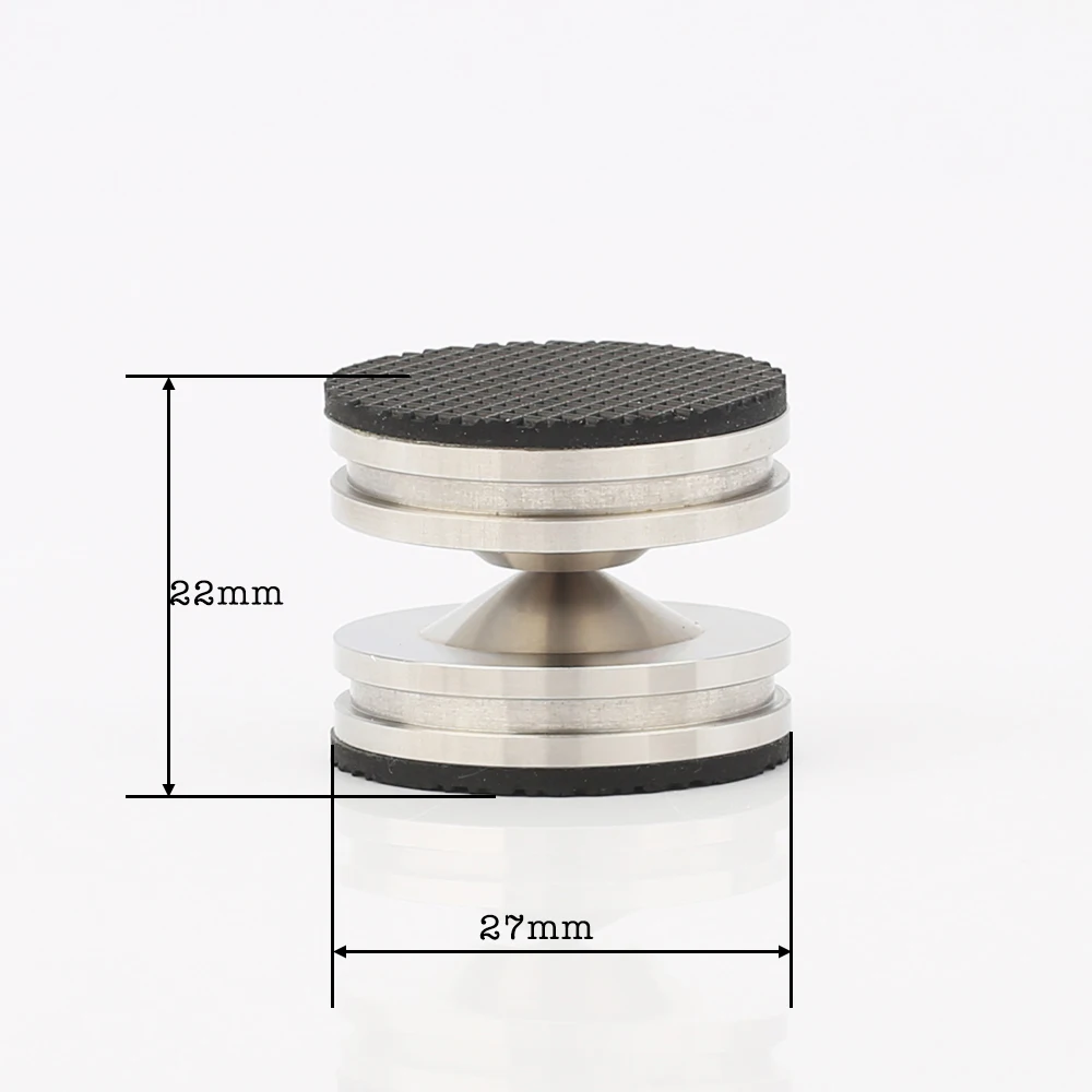 4pcs HiFi High Quality ISF0006 22×27mm Stainless Steel Audio Speaker Amplifier Shock Absorbing Feet Isolation Spike Bracket Feet