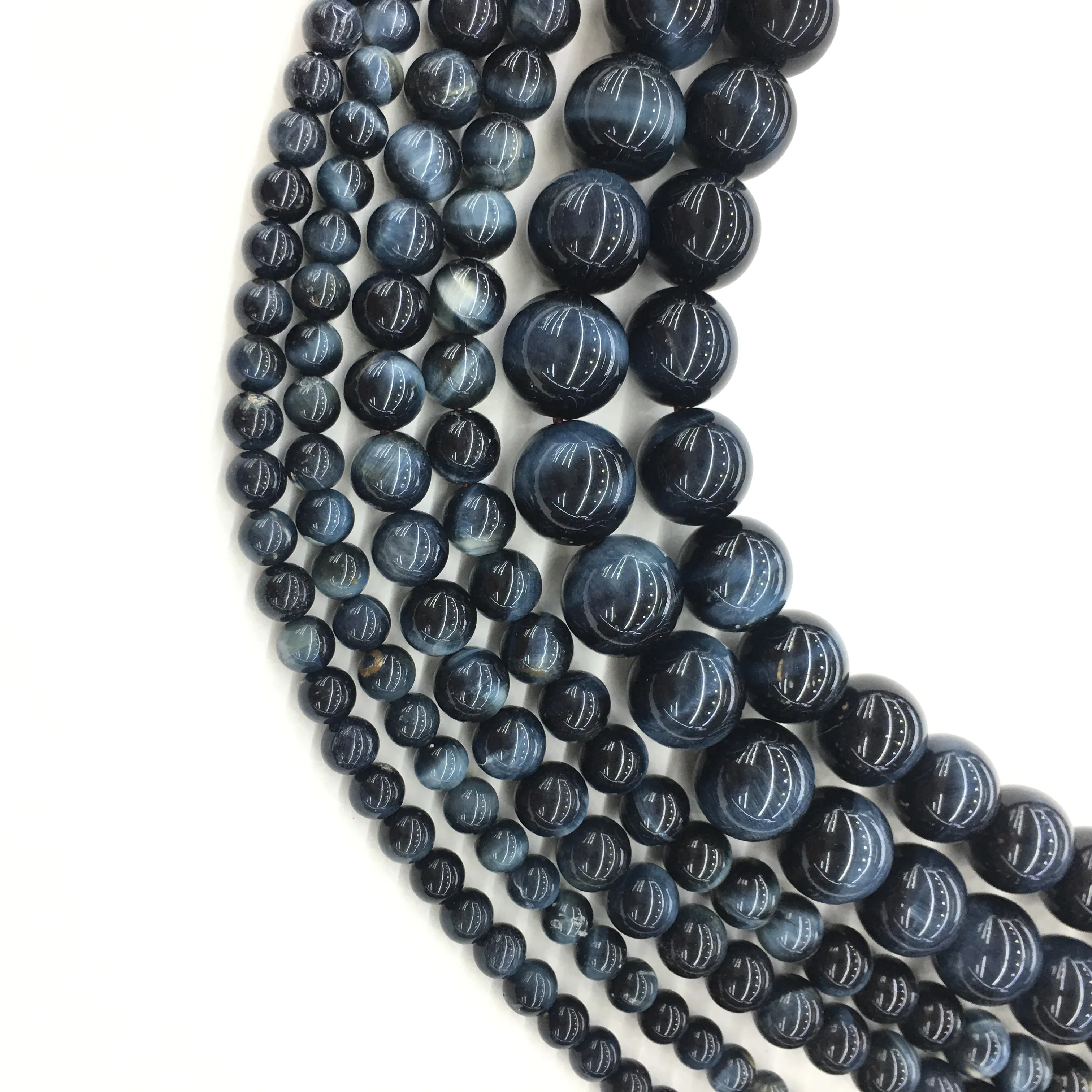 

Factory Price Natural Stone Blue Tigereye Round Loose Beads Healing Energy Gems Jewelry Making DIY Bracelet Necklace 6 8 10 12mm