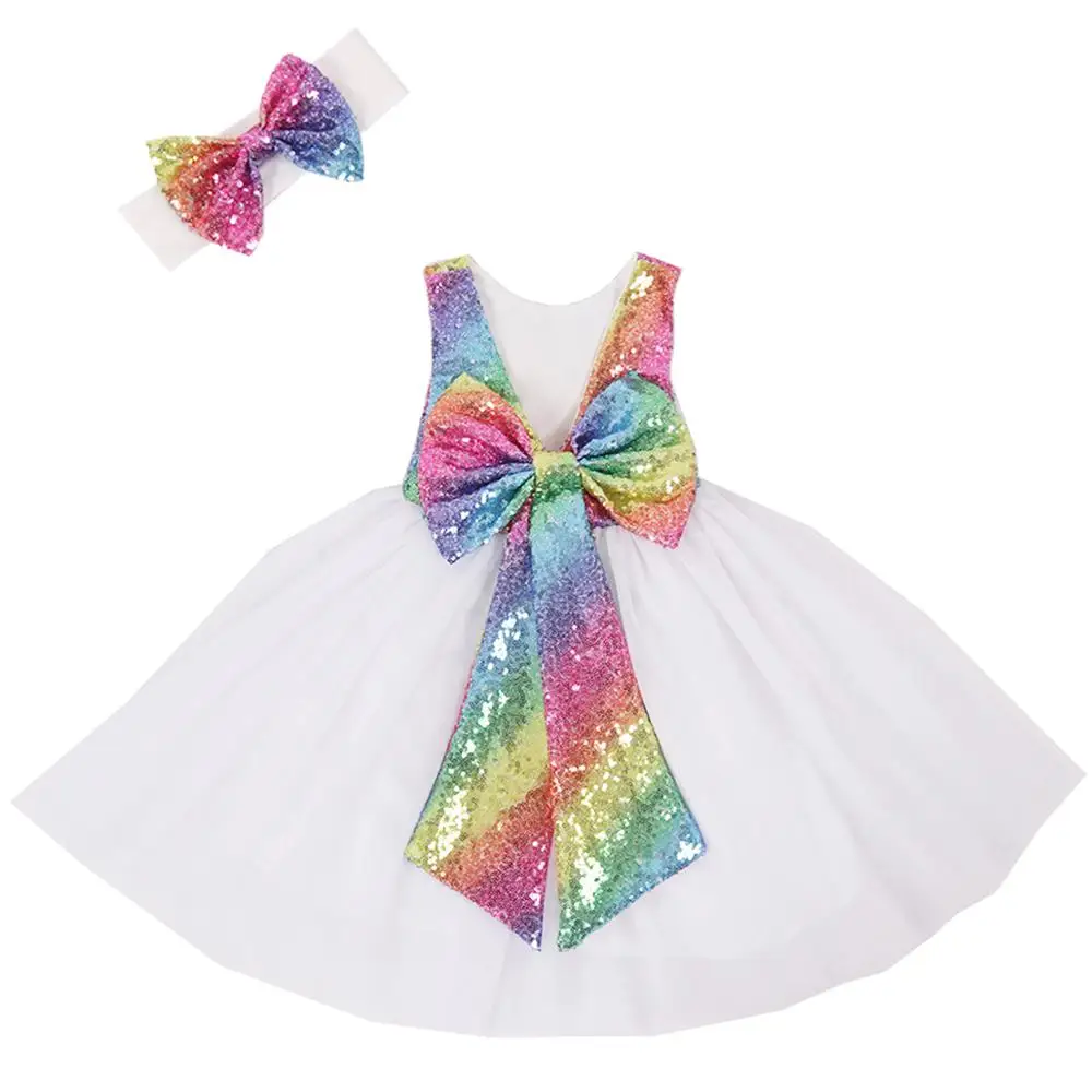 

Princess Vintage Dress Fashion Girls Dress Sequin Tutu Party Dress Flower Girls Wedding Dress