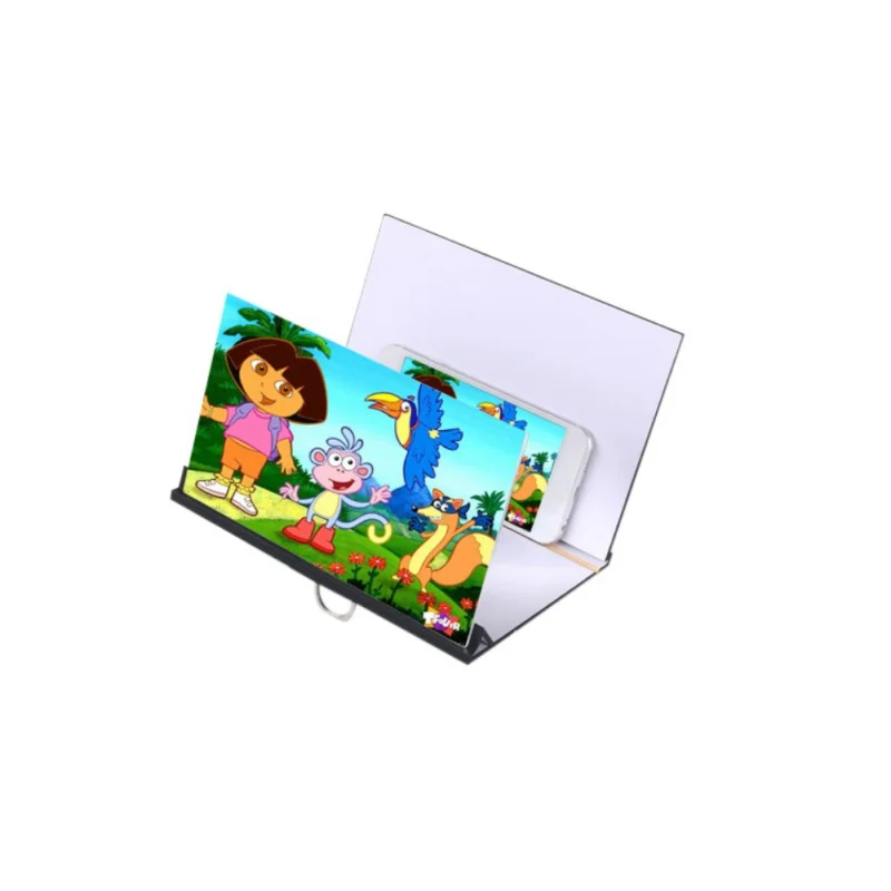 

8 Inches Phone Screen Magnifier 3D Video Amplifier Smartphone Holder Stand Support Bracket With Finger Ring