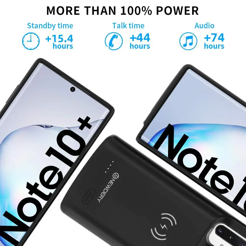 Чехол для беспроводного аккумулятора для samsung galaxy Note 10 Note 10+ 5G чехол для аккумулятора Qi беспроводной зарядный чехол для samsung note 10 5200mAh