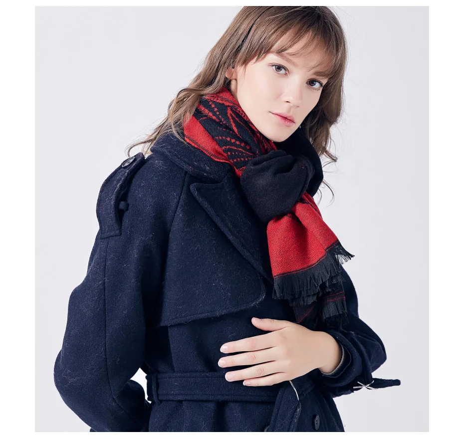 VIANOSI брендовый зимний женский шарф, мягкая теплая шаль, модный длинный плотный шарф, женские шарфы