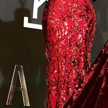 Сексуальный Высокий воротник вышитое блестящим бисером камни три четверти с длинным рукавом Memraid вечерние платья