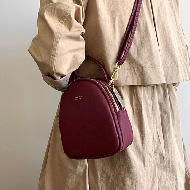 Borsa Mini zaino in pelle moda per donna borsa da donna borsa a tracolla di lusso multifunzione borse a tracolla Mochila Feminina nuovo 4