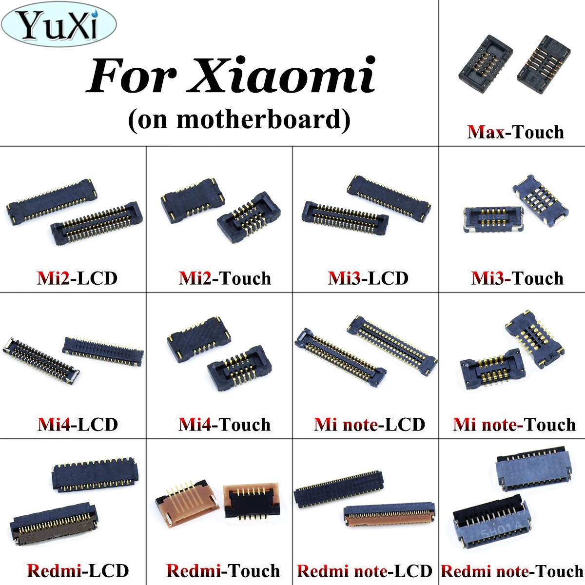 Yuxi Touch Screen/Display Lcd Ricarica Connettore Spina Fpc Per Scheda Madre Per Xiaomi Mi 4 Mi4 Mi3 Mi2 Note Max Per Redmi Note