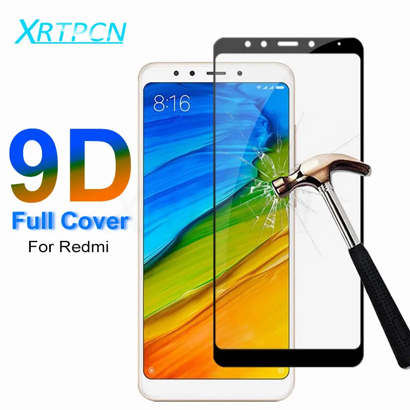 Закаленное стекло 9D для Xiaomi Redmi 5 Plus 5A S2 Note Pro Защитное экрана 4A 4X 6A 7A