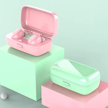 

XG-21 Noise Cancelling Headphones TWS 6D Stereo Sound Earphones Invisible True Wireless Mini Earbuds BT Headphones with Mic Cute