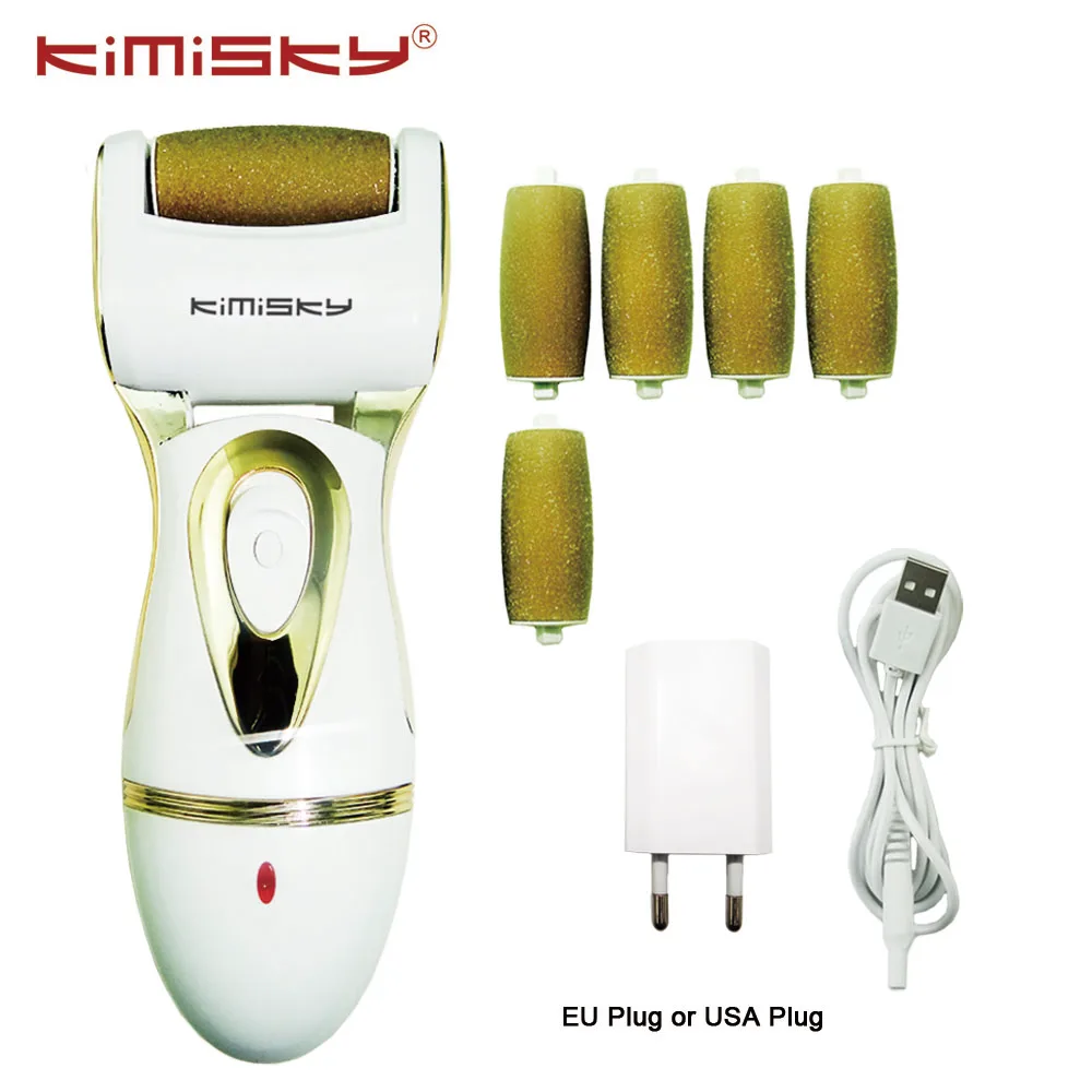 Ferramenta de Cuidados com os Pés Kimisky Elétrica Ferramentas Pedicure Arquivo Sapatos Mulher Pedicura Veludo Suave Pés Tortas Callos Pele Morta Removedor pé 6 Kimisky elétrica ferramenta de cuidados com os