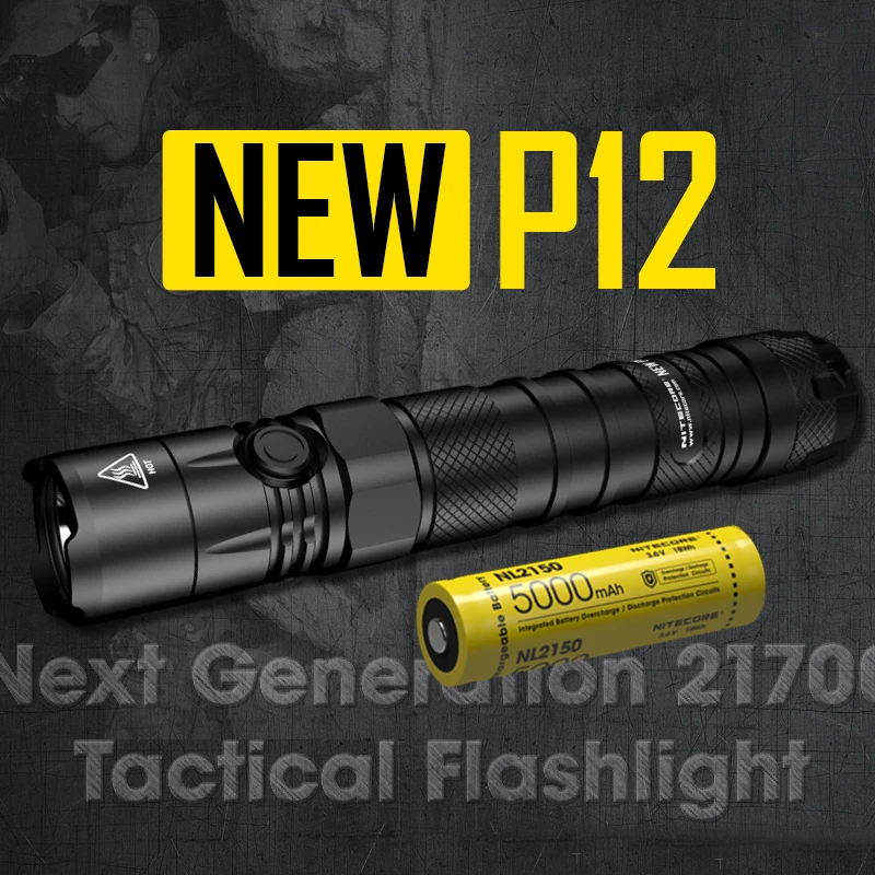 NITECORE Новый P12 тактический фонарик 1200Lm CREE XP-L HD V6 светодиодный с кобура для быстрого