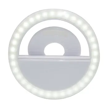 

Universal LED Selfie Ring Fill Light Dimmable Mobile USB Led Ring Lamp Lighting Luminous Ring Clip For All Cell Phones