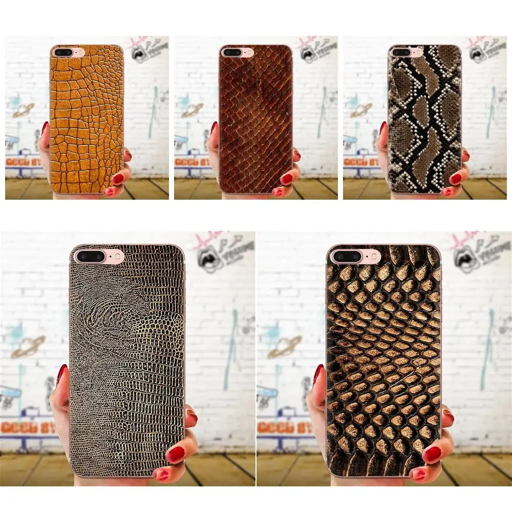 

Ultra Thin For Apple iPhone 4 4S 5 5C 5S SE 6 6S 7 8 11 Plus Pro X XS Max XR Snake Skin Texture