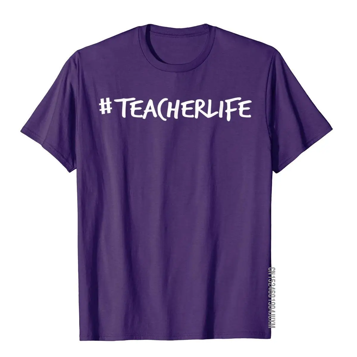 Hashtag Teacher Life (#teacherlife) T-Shirt T-Shirt__97A2500purple