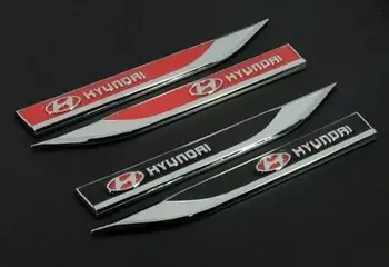 

2pcs Car Styling FR Logo Racing Side label 3D Sticker Emblem Badge Decl For Hyundais Santa Fe Sonata Solaris Azera Creta I30