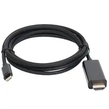 Usb type C(Thunderbolt 3) к HDMI 4K UHD 1,8 M кабель, USB 3,1(USB-C) к HDMI адаптер папа-папа Золотой-шнур с покрытием