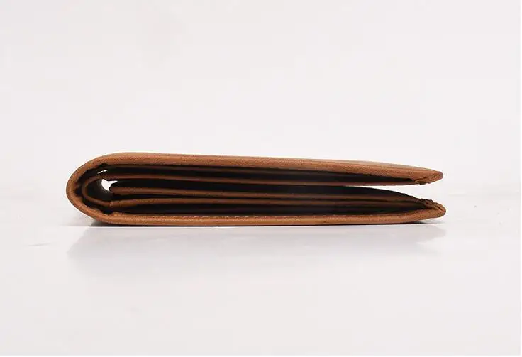 Free Engraving 100% Genuine Leather Men Wallet Gift Of Dad To Son V E1001-1015 Small Mini Card Holder Card Wallet Men 4