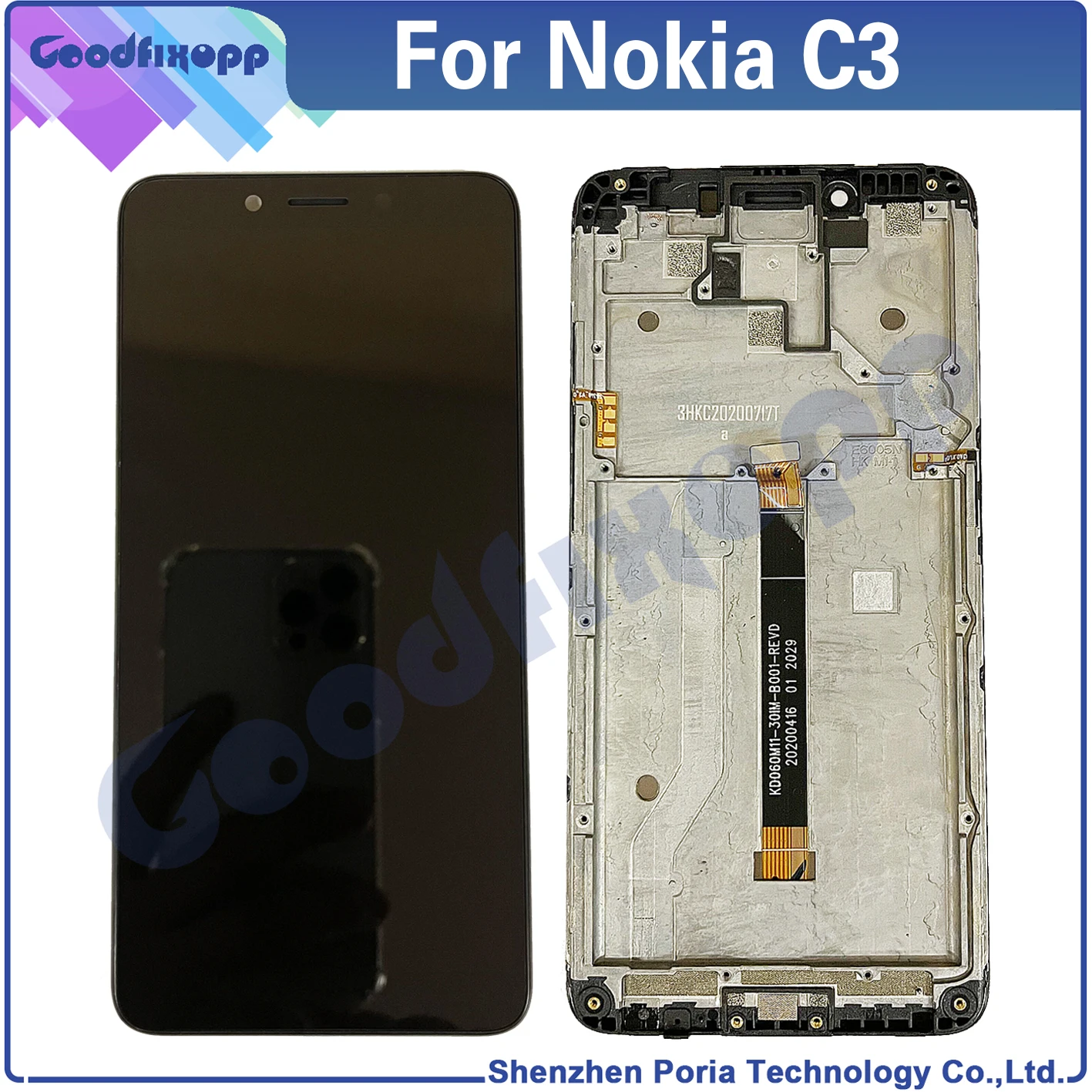 100% Test AAA For Nokia C3 TA-1258 LCD Display Touch Screen Digitizer Assembly Replacement | Мобильные телефоны и