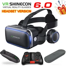 Оригинальная VR shinecon 6,0 стандартная версия и гарнитура Версия виртуальной реальности 3D VR очки гарнитура для шлема дополнительный контроллер