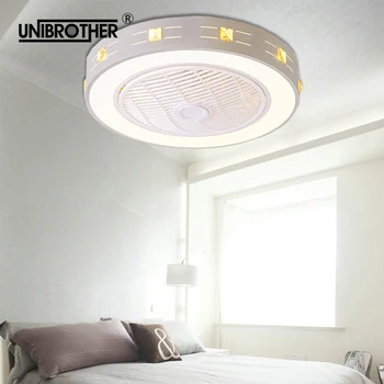 

55cm LED ceiling fan lamp fans with lights remote control room 2835 chip 36w 2400lm lighting circular round
