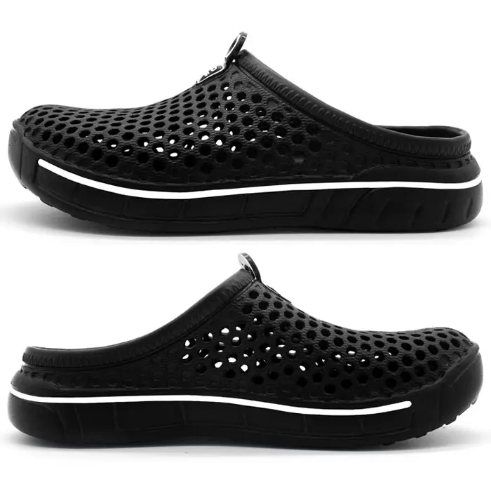 Туфли-сабо для сада для мужчин быстросохнущие летние пляжные тапки плоские дышащие уличные сандалии мужские садовые туфли