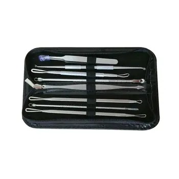 

8Pcs Blackhead Acne Pimple Blemish Extractor Remover Tool Kit New Hot Professional High Quality Facial Care Tool