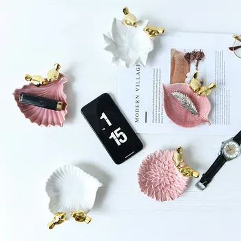 

Cute MINI Nordic Bird Pattern Ceramic Jewelry Dish Snack Candy Ring Bracelet Storage Tray Sauce Dish Home Decoration Plate Craft