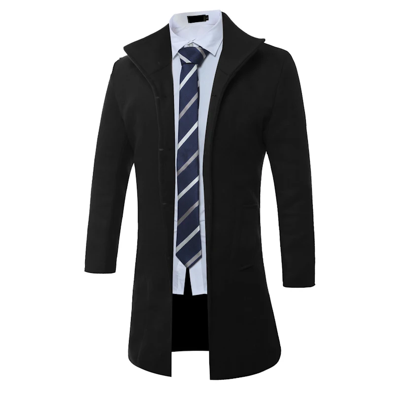 

Winter Men Thick Coats Slim Fit Jackets Mens Casual Warm Outerwear Male Woolen Jacket Men Brand Clothing 3XL SA606