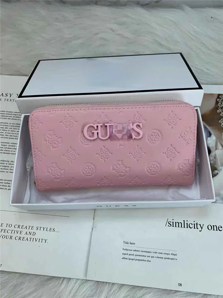 2021 European and American New Luxury Fashion Wallet Original Big Logo Long Wallet Multi Card Large Capacity Wallet Handbag