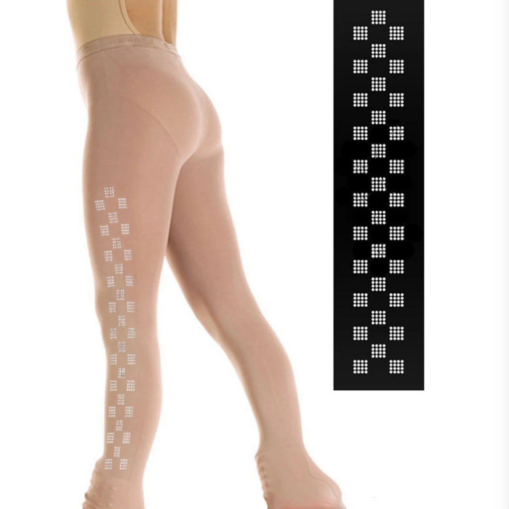 Ice Figure Skating Tight Girl Women Over Boot Footless Skate Pants Made of High Quality Spandex & Velvet 