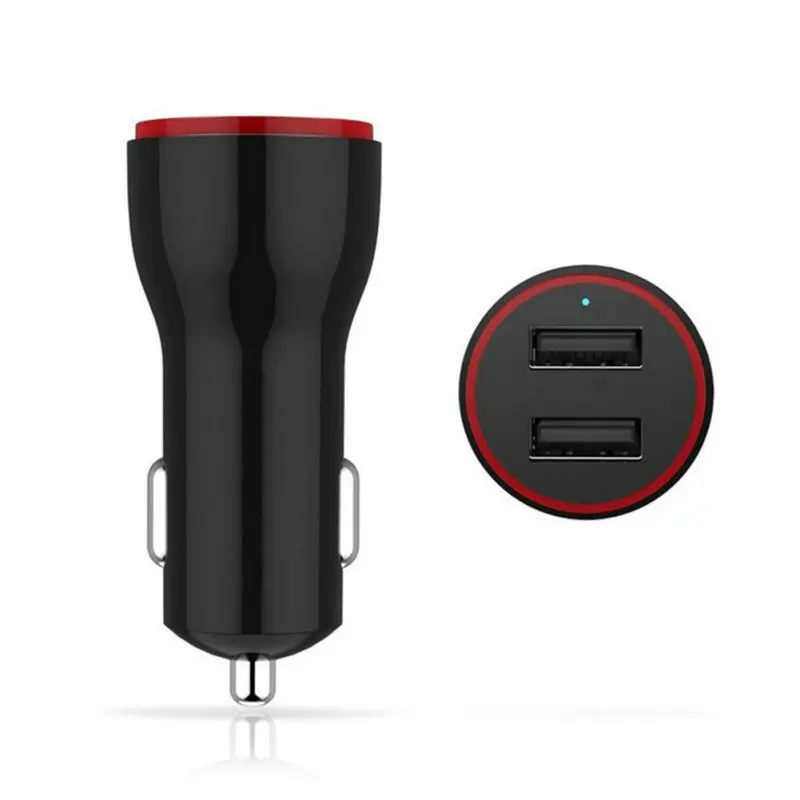 Быстрая зарядка автомобиля 1 шт. двойной USB автомобильный адаптер прикуриватель USB зарядное устройство 2 порта светодиодный дисплей 12-24 В