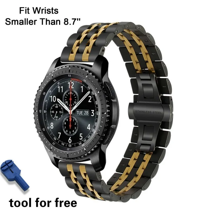 Ремешок из нержавеющей стали для Samsung Galaxy Watch 42 мм 46 быстросъемный штифт Gear S2 S3 с