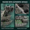 CubicFun 3D Puzzles Green LED Flying Dutchman Pirate Ship Model 360 Pieces Kits Lighting Building Ghost Sailboat Gifts for Adult 2
