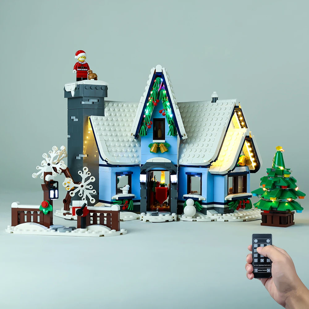 Set Di Illuminazione A Led Per Il 10293 Creatore Visita Di Babbo Natale Architettura Regalo Di Natale Solo Kit Di Illuminazione Non Includere Il Model