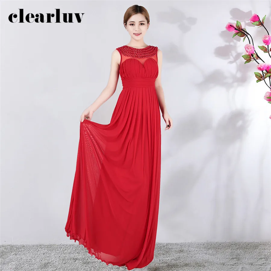 

Evening Dress Crystal Pleat Robe De Soiree Plus Size Long Prom Gowns DX361-1 2020 Elegant Sleeveless Black Straight Formal Dress