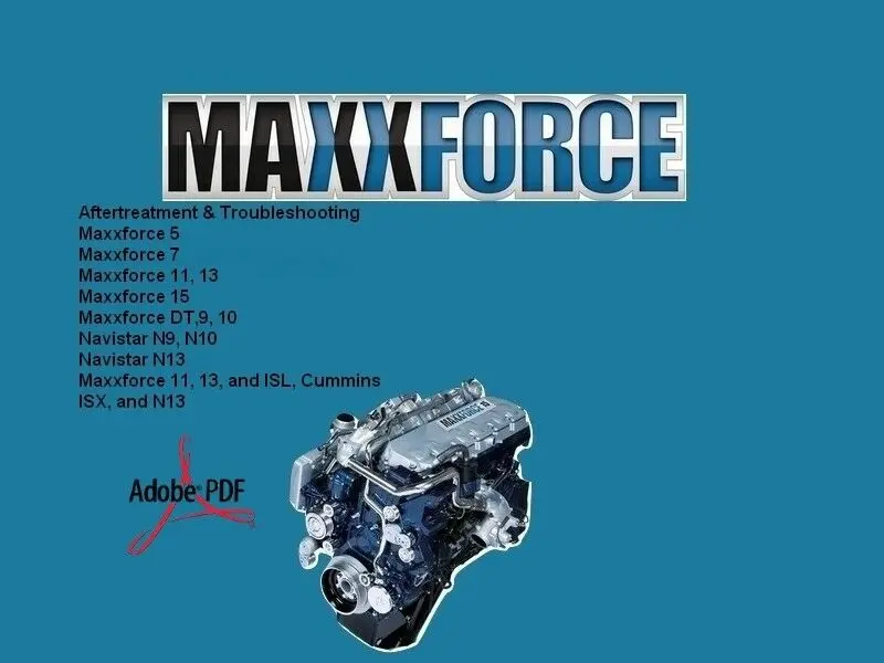 Maxxforce обслуживание ремонт ручной дизельный двигатель полный DVD PDF|wabco|active |
