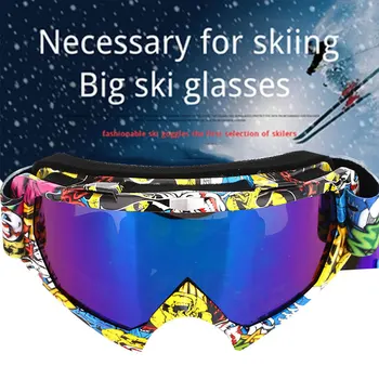 

Durable 3 Colors Antifogging Snow Mountain Game Ski Goggles Wind Mirror Anti Fog Cycling Goggles Riding UV Protection Windproof