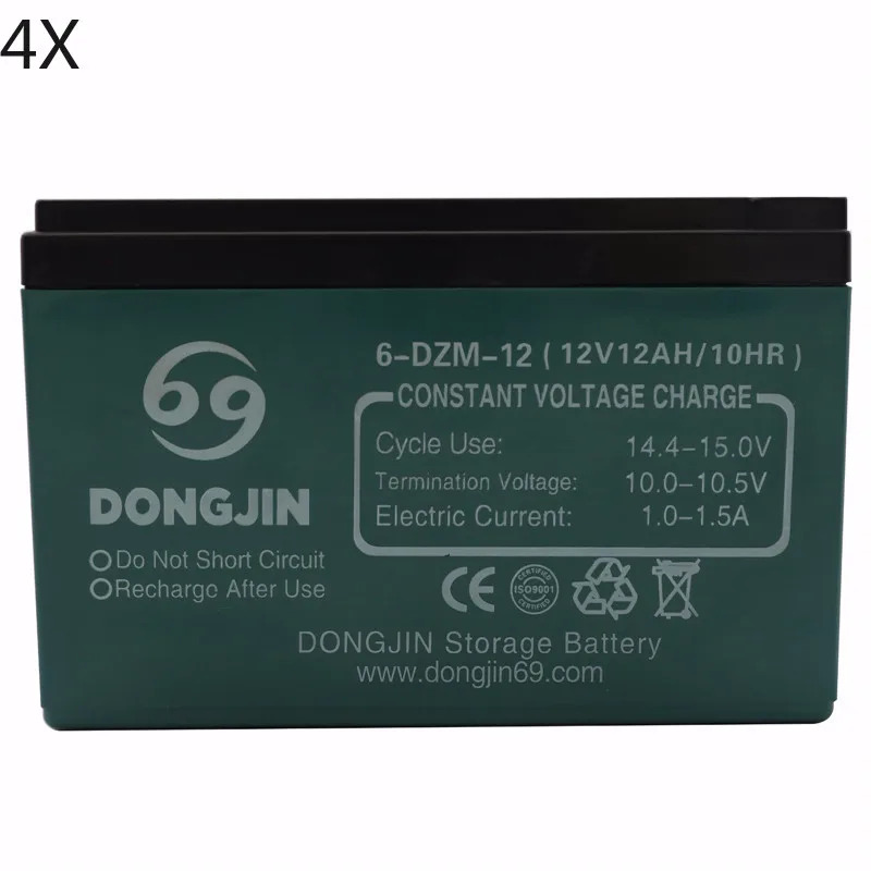 4X TDPRO натуральная в виде бабочек, новинка, 12V 12Ah 6-DZM-12 RSealed свинцово-кислотный Батарея объект соглашения о качестве предоставляемых услуг подходят для формирования прически электрический скутер велосипед Go Kart мотоцикла ATV