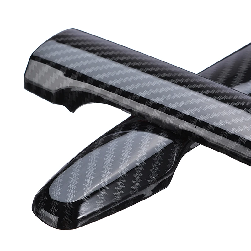 4pcs/set Black Door Handle Cover Carbon Fiber Style Universal For Mitsubishi Lancer EX Evolution X 08-17