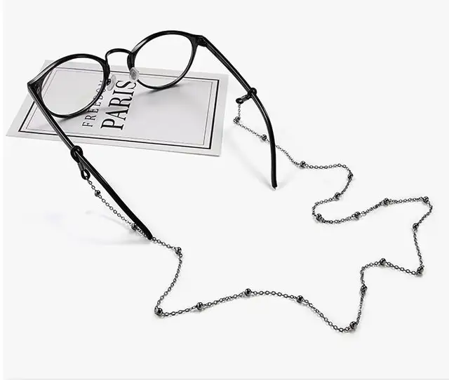 Fashion Woman Sunglasses Chain Cylinder Bead Chain Anti-Falling Glasses Eyeglasses Cord Necklace DJ-784-1
