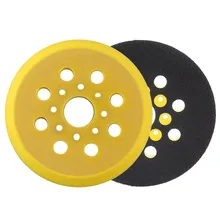 

5 Inch 8 Holes Backing Pad Electric Polishing Mats 125mm Sanding Pad Rubber Base Plate Hook And Loop For Bosch GEX125-1AE