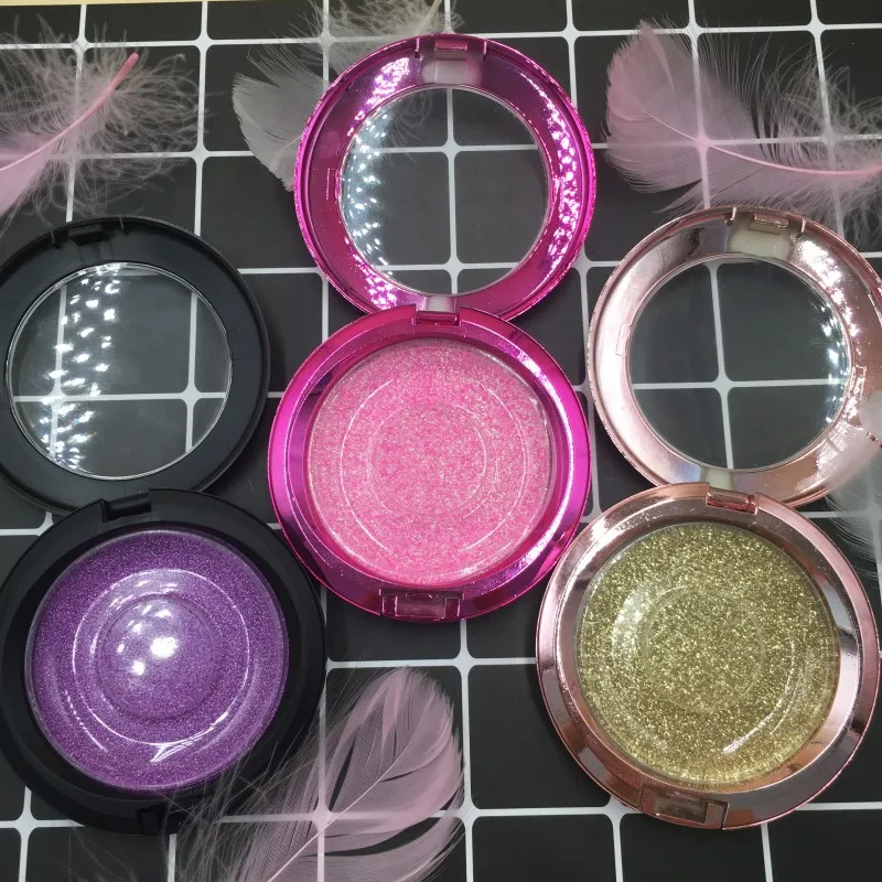 

Eyelash Circle Cases 10pcs/lot Pink, Rose Gold Custom Eye Lashes Packaging